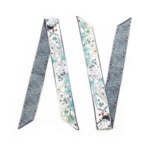 2 Twilly Scarves - Handbag Purse Twilly Scarf Pair